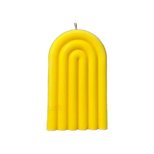 Fancy Yellow Pillar Candles