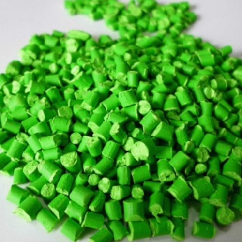 Green plastic granule
