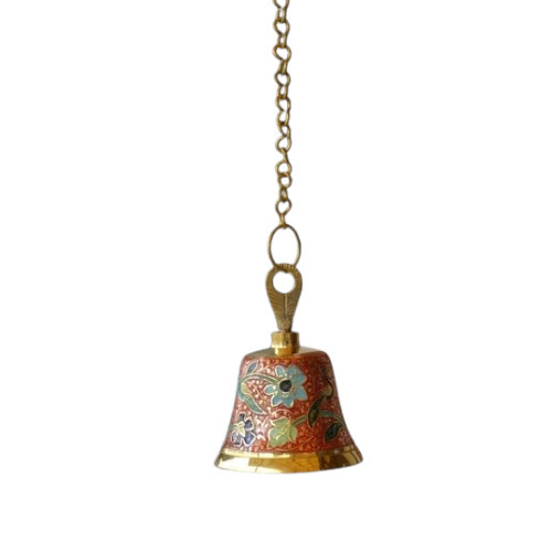 Meenakari Brass Hanging Bell with Chain
