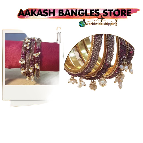 Metal Silver Bangles Set