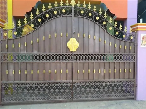 Mild Steel Entry Gate - Color: White