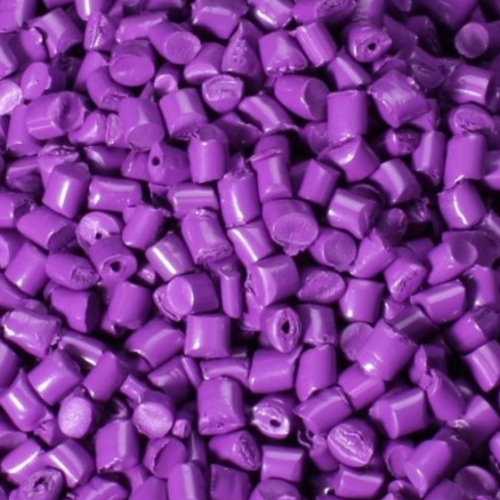 Purple plastic granule