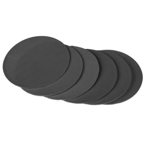 Tea coasters black & round