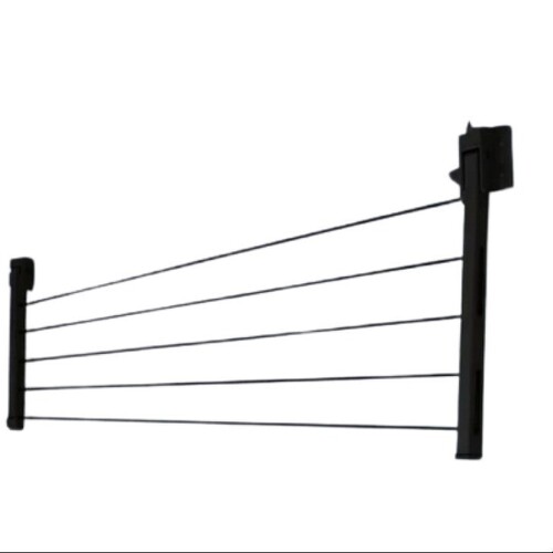 Wall Mounted Cloth Dry Stand - Color: Black