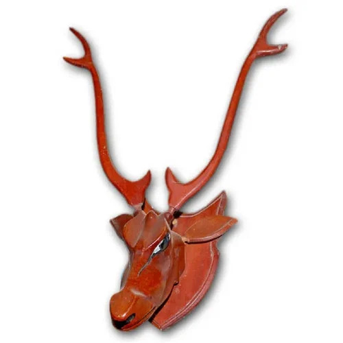 Deer Face Wall Hanging - Color: Brown