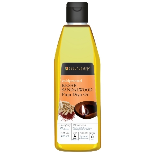 Kesar Sandalwood Pooja Oil - Color: Yellow