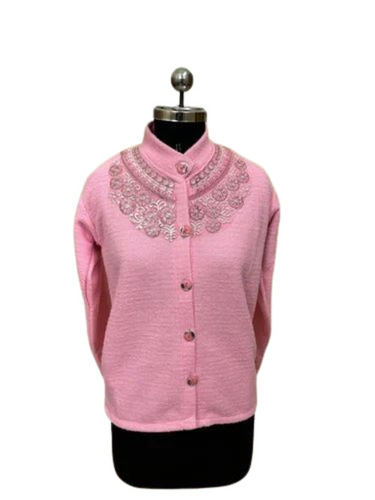 Ladies Light Pink Woolen Sweater