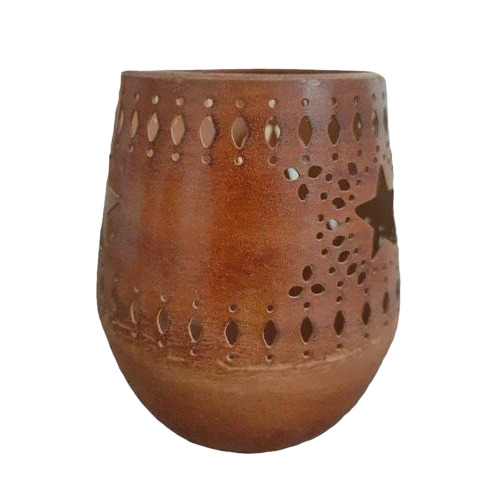 Metal Brown Candle Holder