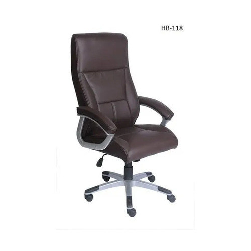 Polished Leather Office Chair