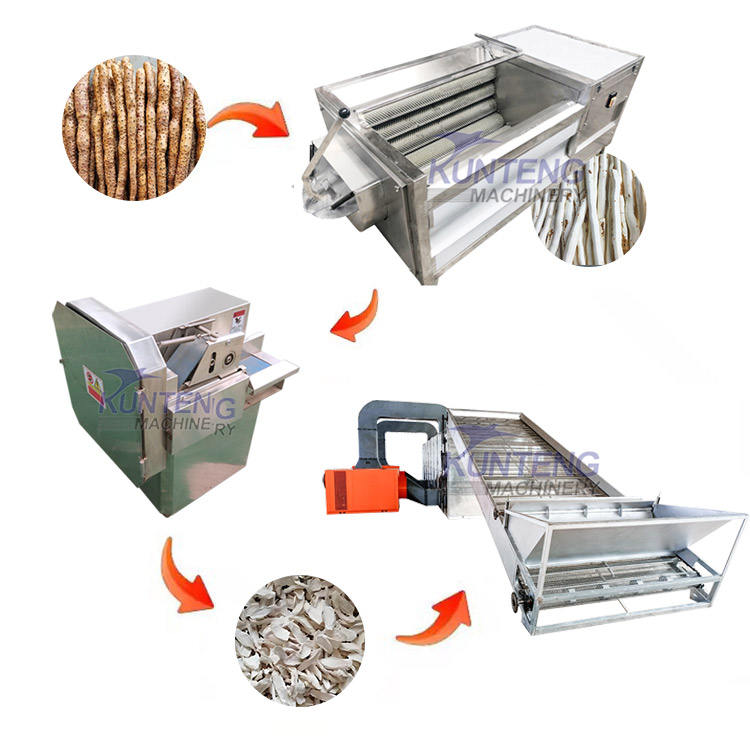 Herb Cleaning Slicing Drying Production Line - Feature: Compact Structure