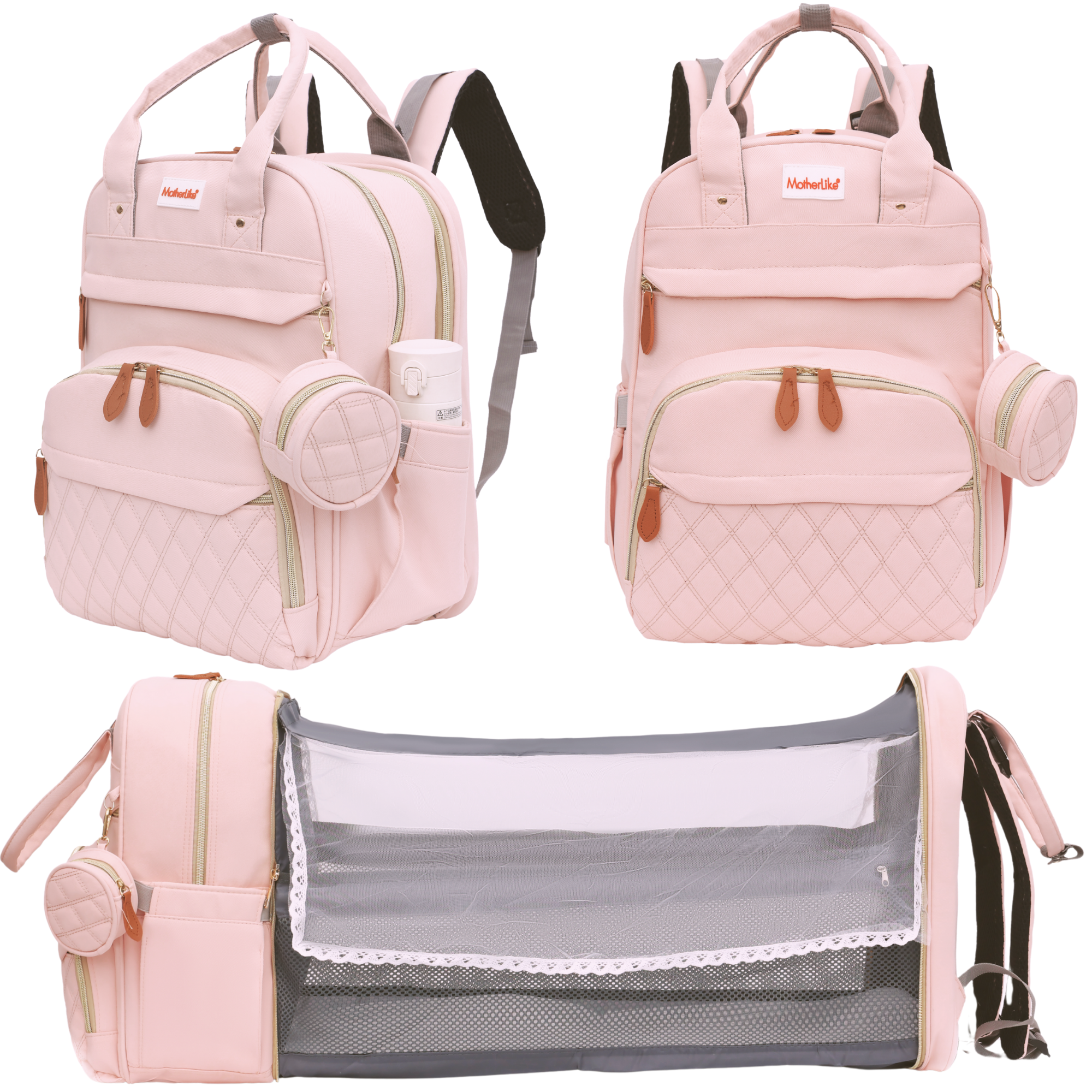 Infant Diaper Bag Backpack For Mom(Cr04) - Color: Classic Rose