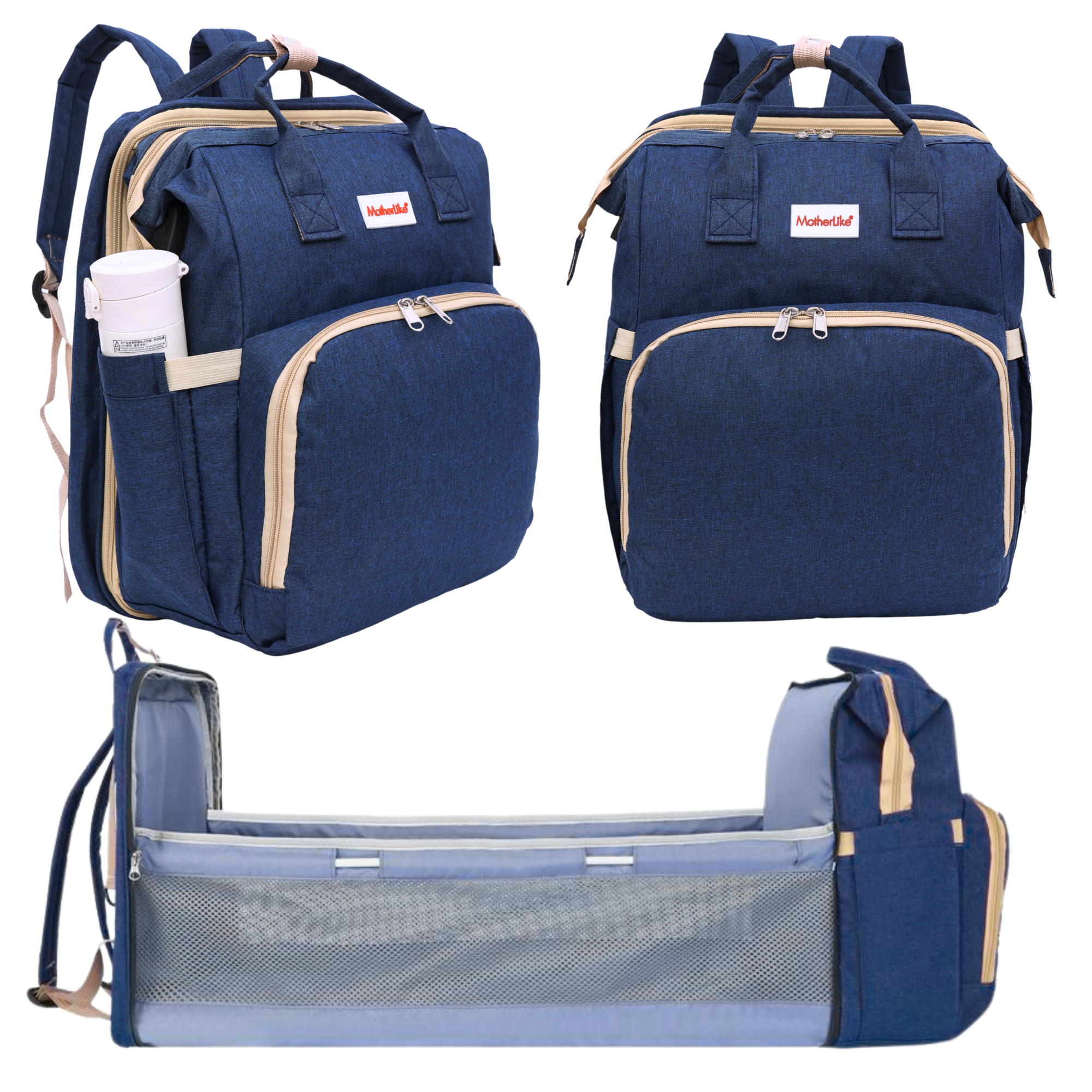 Infant Diaper Bag Backpack For Mom(Db03) - Color: Dusky Blue