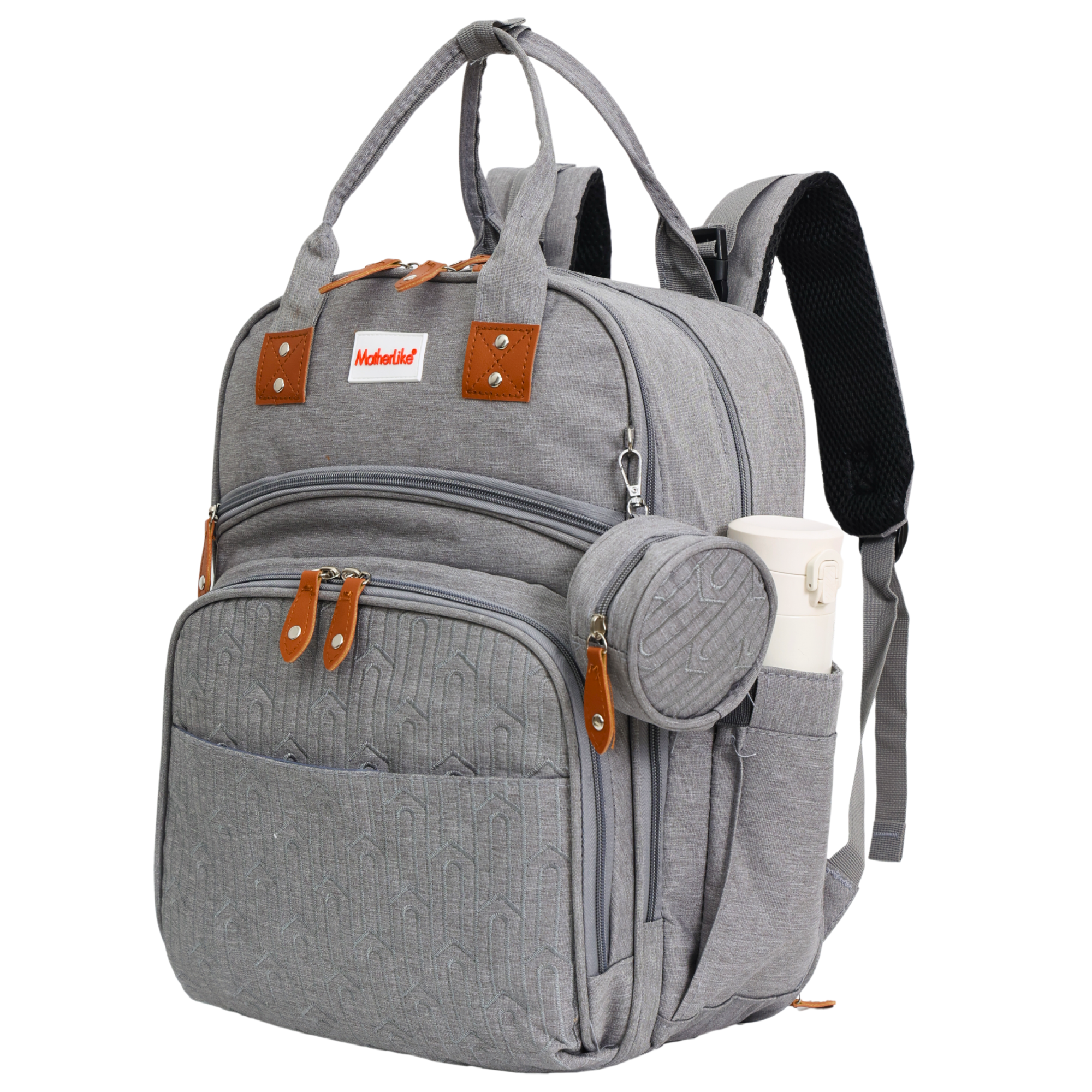 Infant Diaper Bag Backpack For Mom(Sg06) - Color: Silver Grey