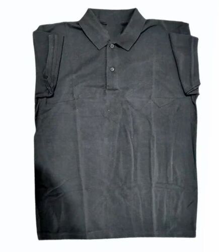 Cotton Men Black T Shirt