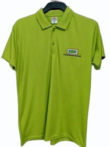Men Green Collar T Shirt