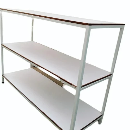Mild Steel Pipe Rack - Color: White