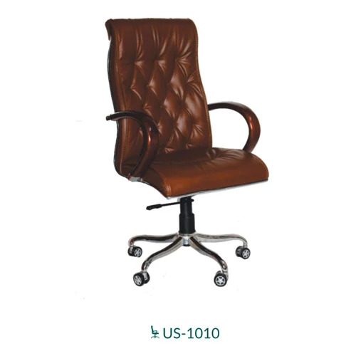 US-1010 Brown Leather Executive Chairs