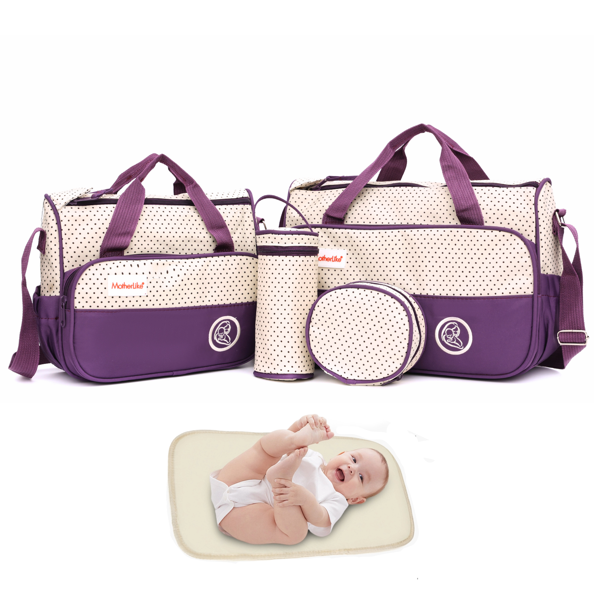 Baby Diaper Tote Bag (Pp32) - Color: Plum Purple