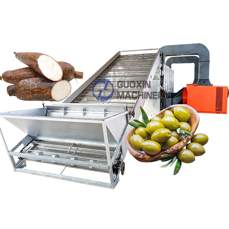 Continuous Vegetables Mesh Belt Dryer Machine Olive Mesh Belt Drying Machine Cassava Dryer Machine
