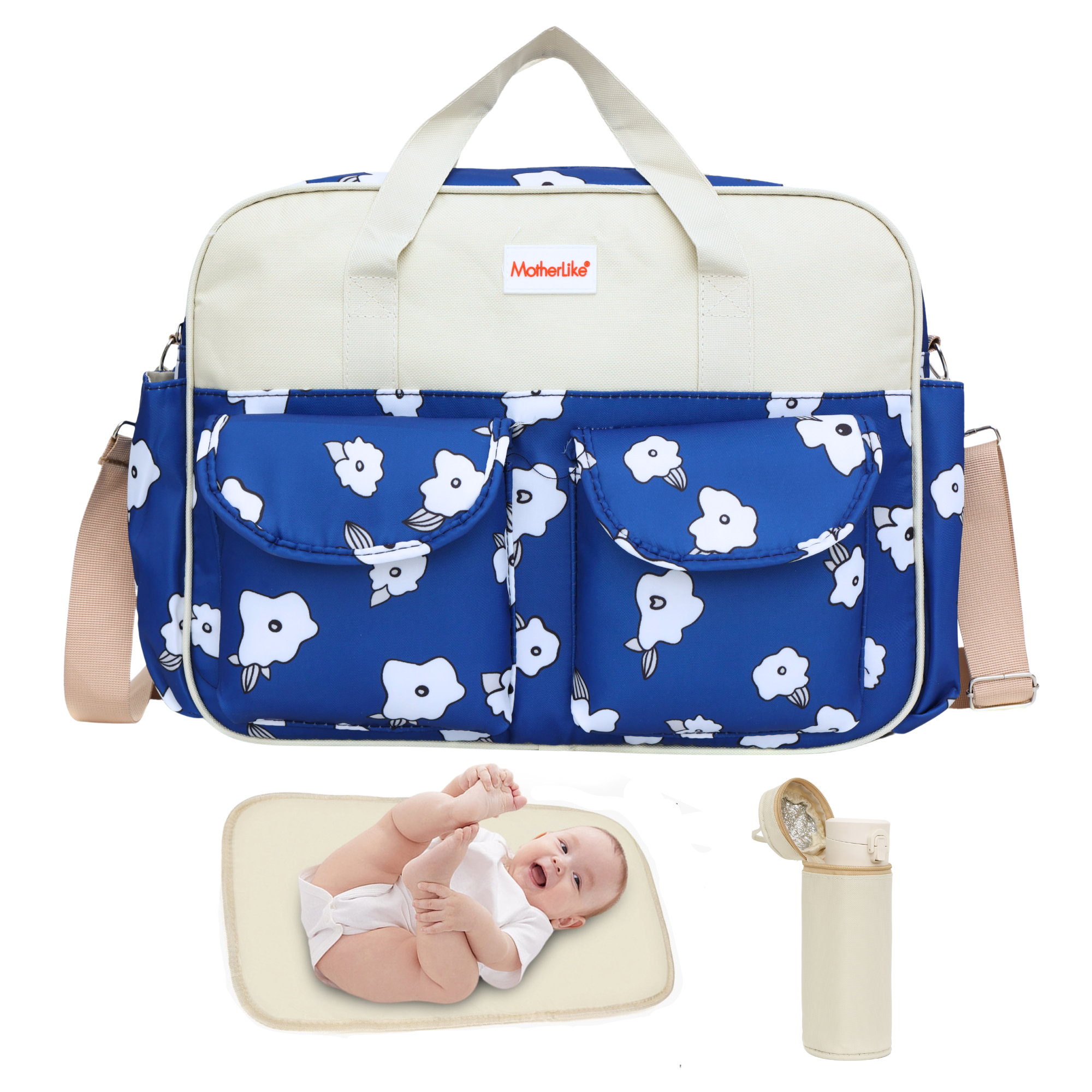 Diaper Tote Bag (Db29) - Color: Dusk Blue