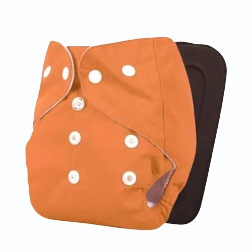Orange Reusable Baby Cloth Diaper