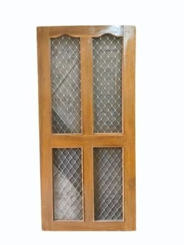 80 Inch Teak Wood Mosquito Net Door
