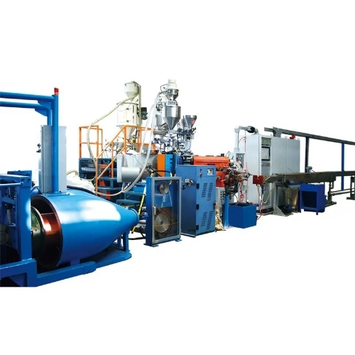 Fiber extruding line