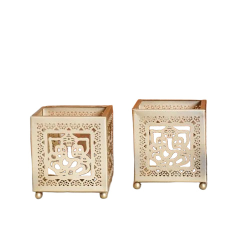Golden Fancy Candle Holder