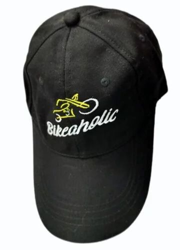 Men Black Printed Caps