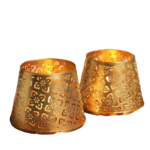 Metal Golden Candle Holder