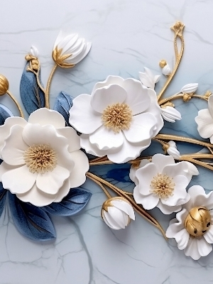 3D Wallpapers - Material: Non-Woven Pvc