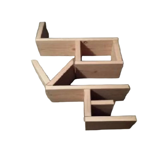 Alphabet Shape Wood Wall Shelf