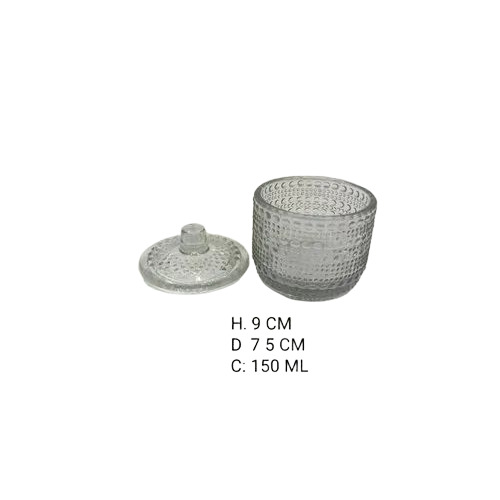 Decorative Plain Glass Candle Jar