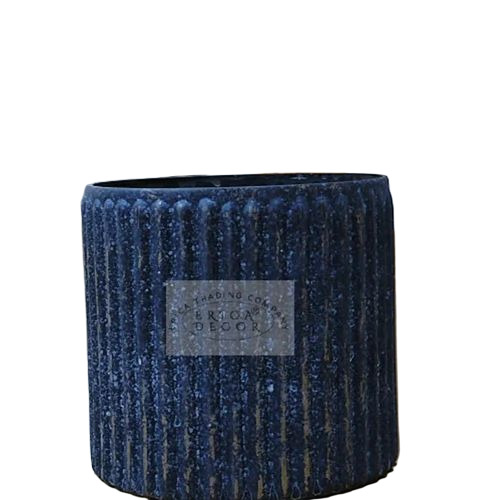 Fancy Blue Glass Candle Jar