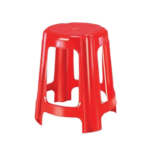 Red Plastic Stool