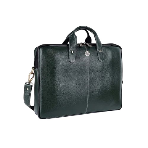 Black Leather Messenger Bag
