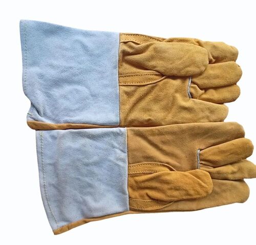 Industrial Leather Gloves - Color: Yellow