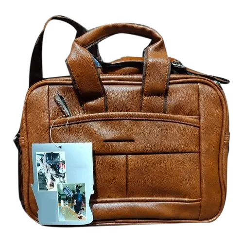 Leather Laptop Bag - Color: Brown