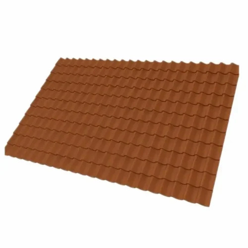 Brown Corrugated Roofing Sheet - Material: Aluminum Alloy