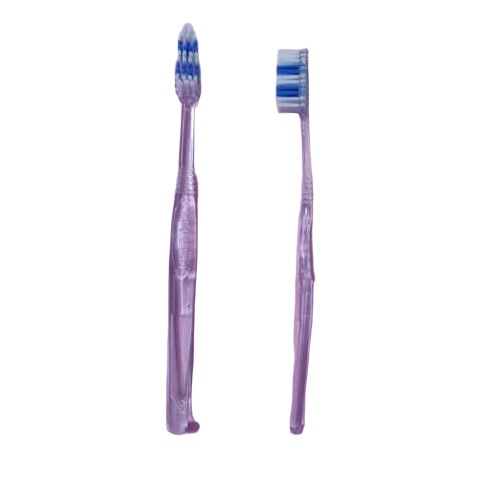 Durable Plastic Toothbrush - Bristle Color: White And Blue