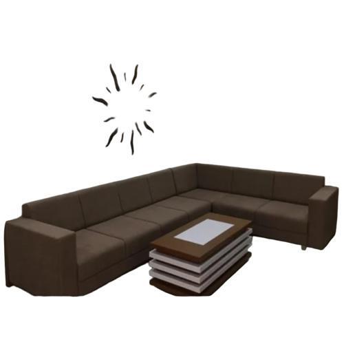 Engineering Wood L Shape Sofa Set