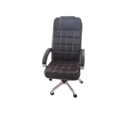 High Back Dark Brown Leather Office Chair