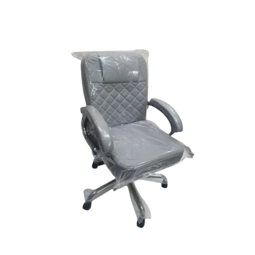 Low Back Grey Office Leather Chair
