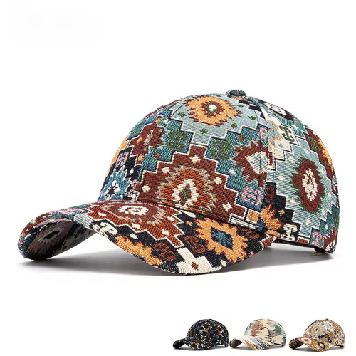 Floral Wide-brim Baseball Cap For Travel And Outdoor Use - Age Group: 16 - 60