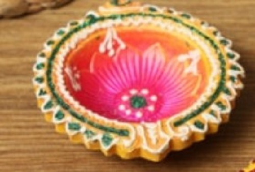 Multi Color Decorative Diya