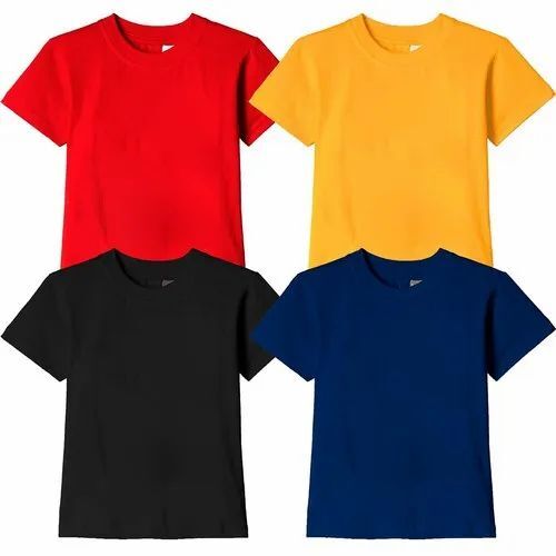 Multi Color Plain Polyester T Shirt