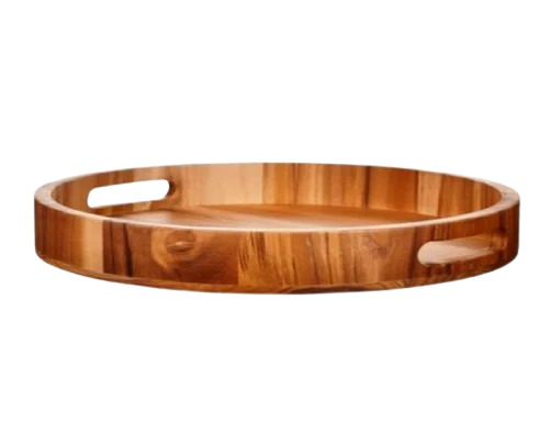Wooden Round Serving Tray