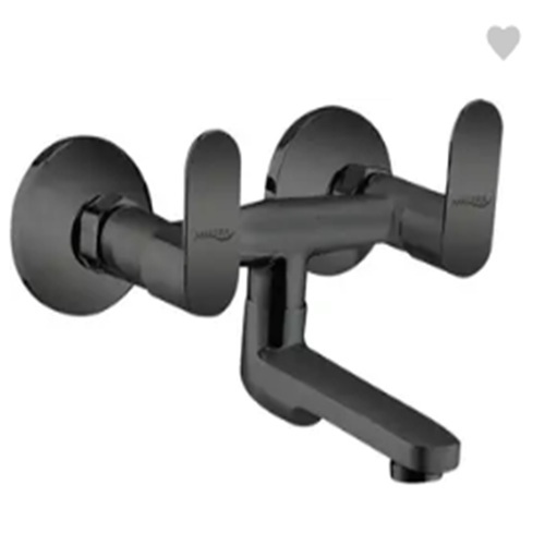 Amatra Luxury Series Matte Black Finish Pvd Coated Brass Wall Mixer