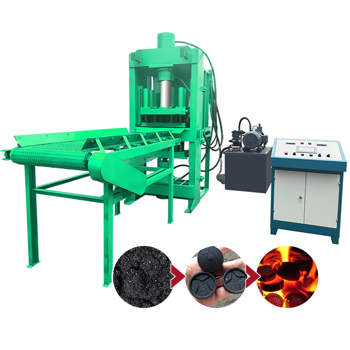Automatic Production Line For Charcoal - Briquette Size: Customized