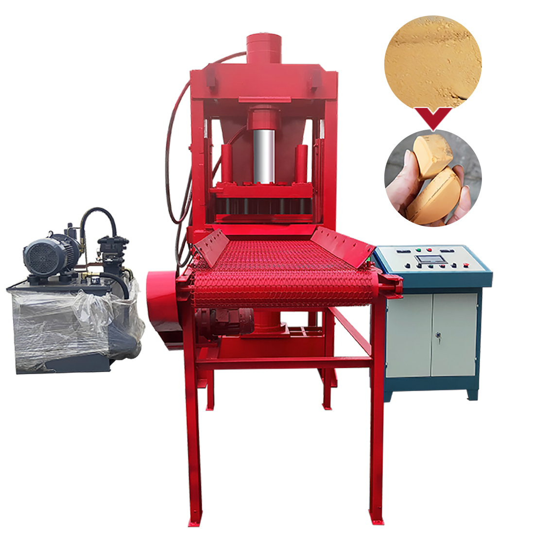 Carbon Production Line High Pressure Charcoal Making Machine Bbq Shisha - Briquette Size: Customized